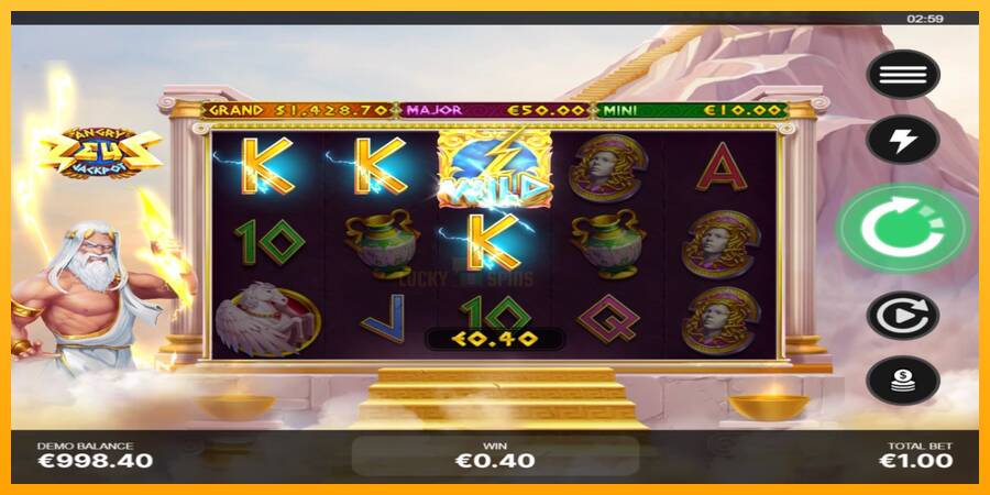 Angry Zeus Jackpot 游戏机赚钱, 图片 3