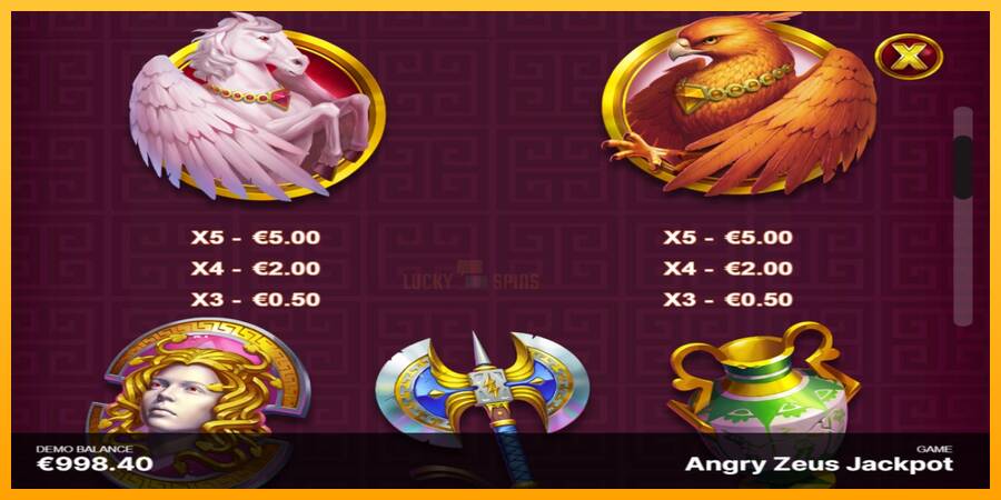 Angry Zeus Jackpot 游戏机赚钱, 图片 5