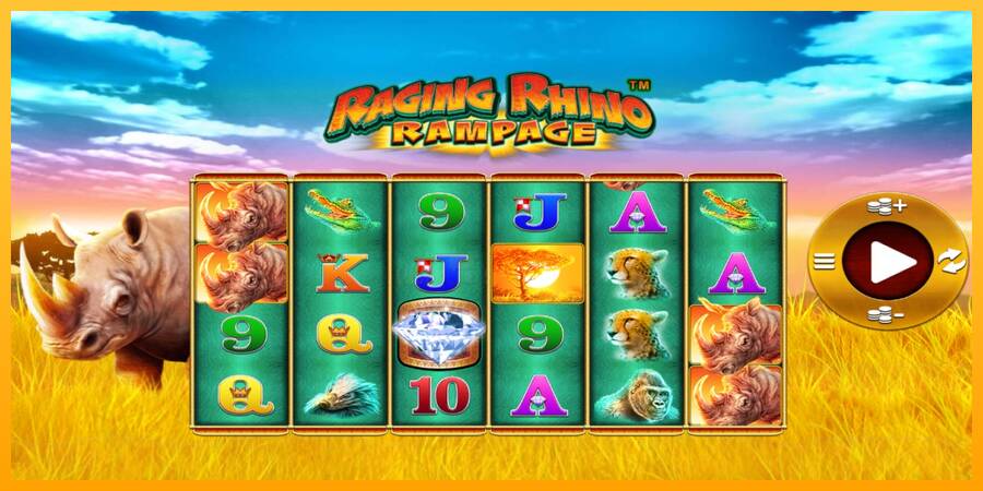 Raging Rhino Rampage 游戏机赚钱, 图片 1