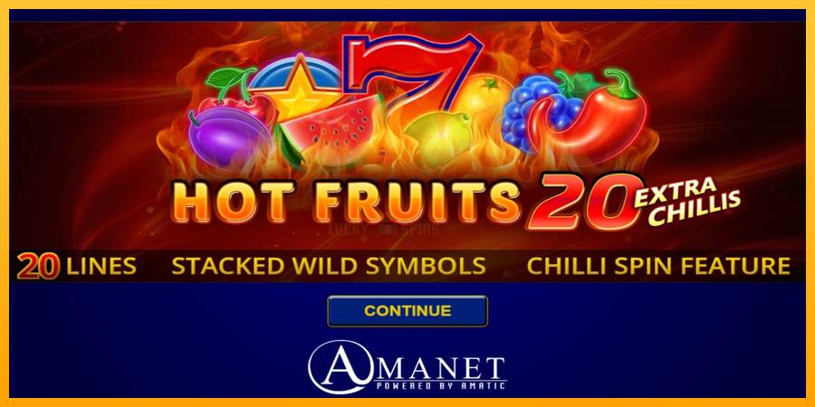 Hot Fruits 20 Extra Chillis 游戏机赚钱, 图片 1