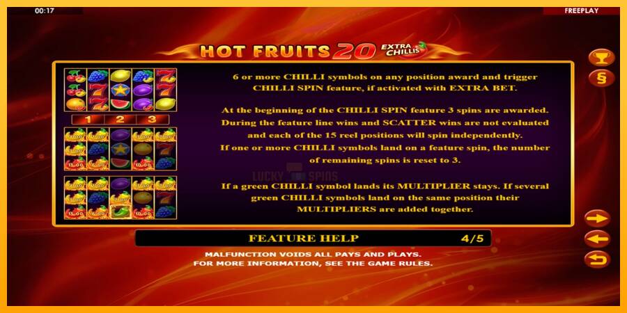 Hot Fruits 20 Extra Chillis 游戏机赚钱, 图片 6