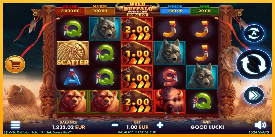 Wild Buffalo Hold N Link Bonus Buy 游戏机赚钱, 图片 2