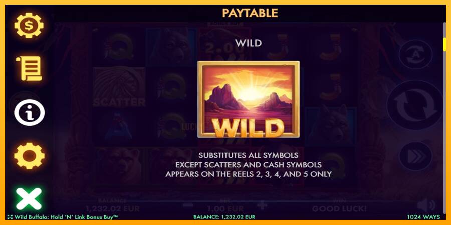 Wild Buffalo Hold N Link Bonus Buy 游戏机赚钱, 图片 5