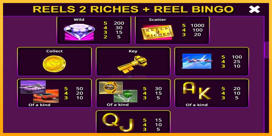 Reels 2 Riches with Reel Bingo 游戏机赚钱, 图片 6