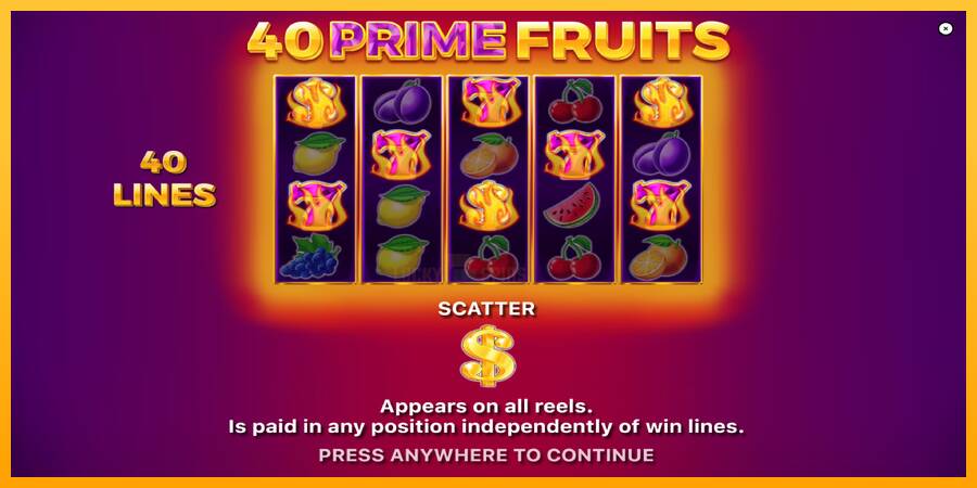 40 Prime Fruits 游戏机赚钱, 图片 1