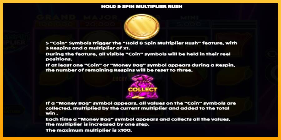 Hold & Spin Multiplier Rush 游戏机赚钱, 图片 5