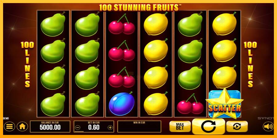 100 Stunning Fruits 游戏机赚钱, 图片 1