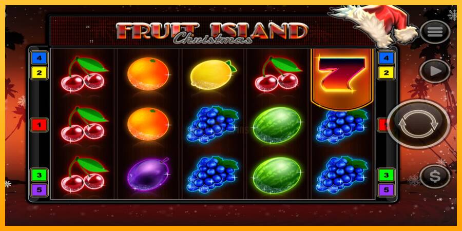 Fruit Island Christmas 游戏机赚钱, 图片 1