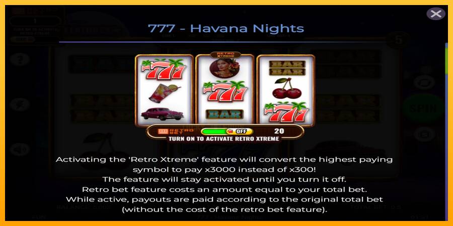 777 - Havana Nights 游戏机赚钱, 图片 4