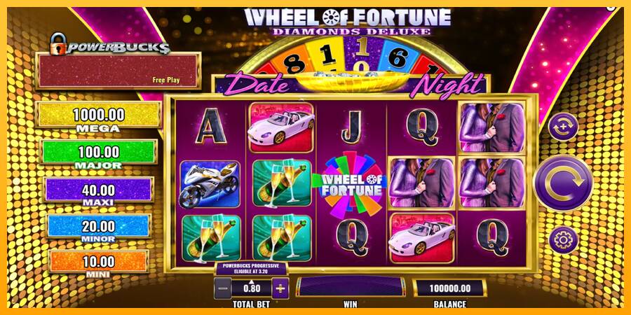 PowerBucks Wheel of Fortune Diamonds Deluxe Date Night 游戏机赚钱, 图片 2