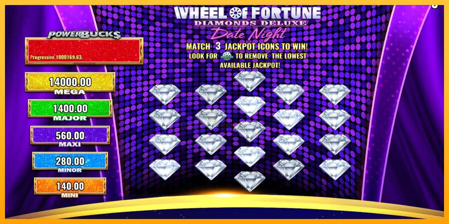 PowerBucks Wheel of Fortune Diamonds Deluxe Date Night 游戏机赚钱, 图片 4