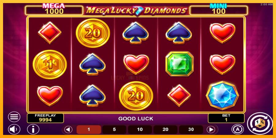 Mega Lucky Diamonds Hold & Win 游戏机赚钱, 图片 2