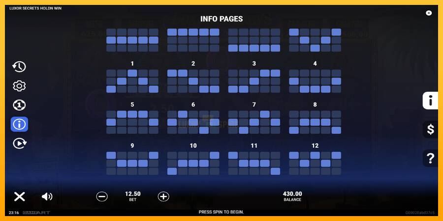 Luxor Secrets Holdn Win 游戏机赚钱, 图片 7