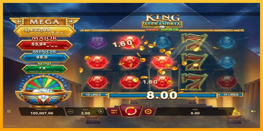 King of Alexandria Mega Moolah 游戏机赚钱, 图片 2