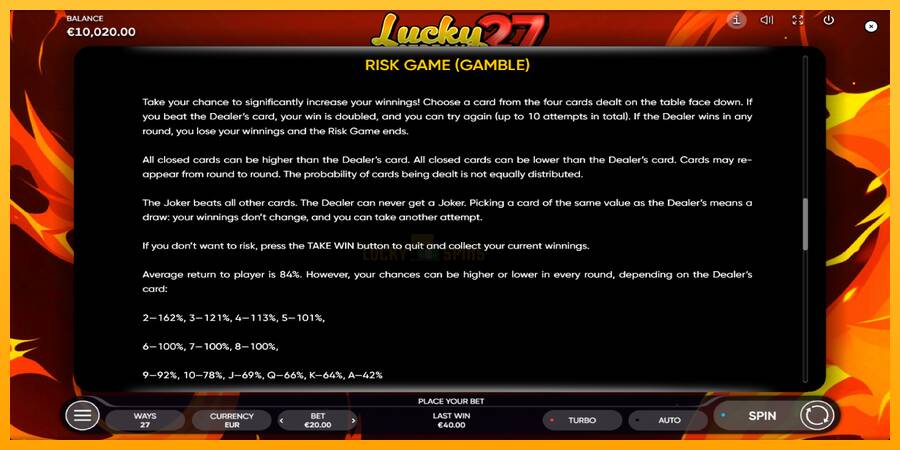 Lucky Streak 27 游戏机赚钱, 图片 6