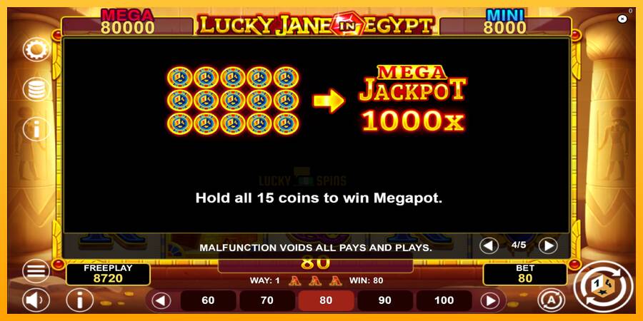 Lucky Jane in Egypt Hold & Win 游戏机赚钱, 图片 7