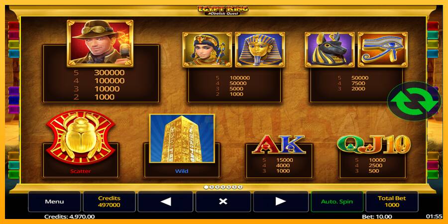 Egypt King Obelisk Quest 游戏机赚钱, 图片 4