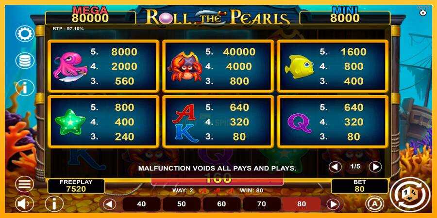 Roll The Pearls Hold & Win 游戏机赚钱, 图片 5