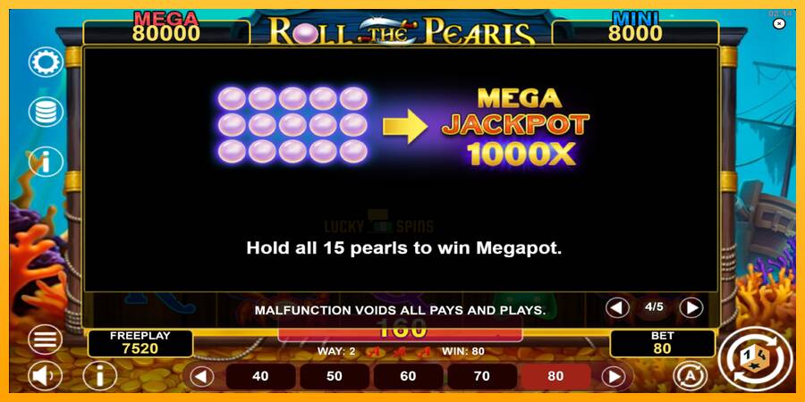 Roll The Pearls Hold & Win 游戏机赚钱, 图片 7