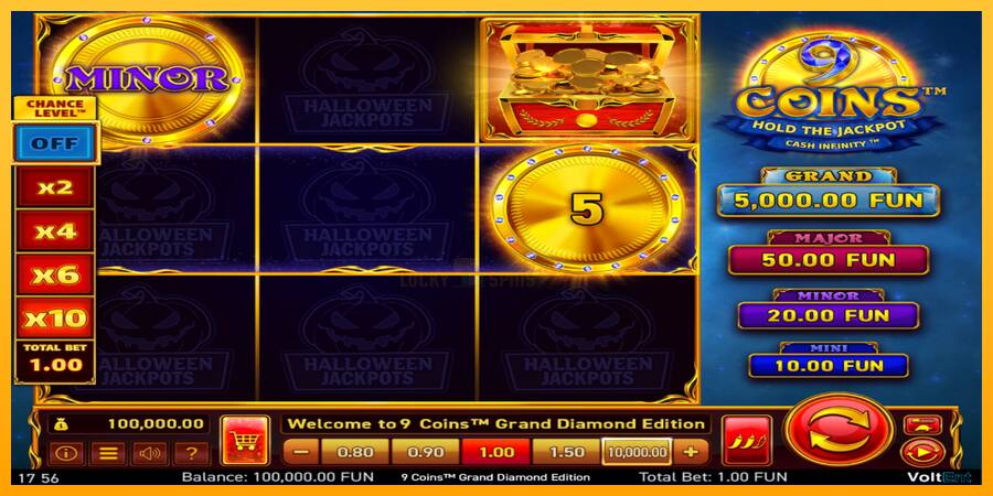 9 Coins Grand Diamond Edition Halloween Jackpots 游戏机赚钱, 图片 2