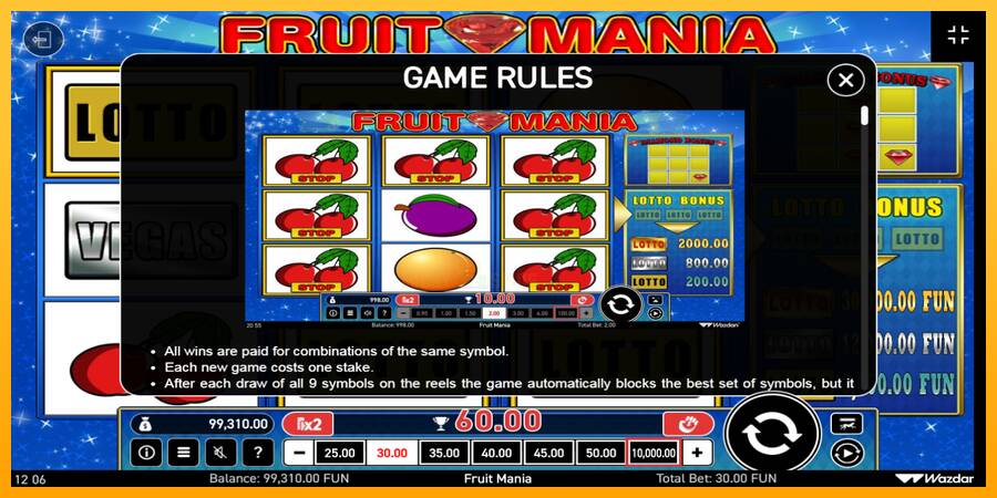 Fruit Mania 游戏机赚钱, 图片 6