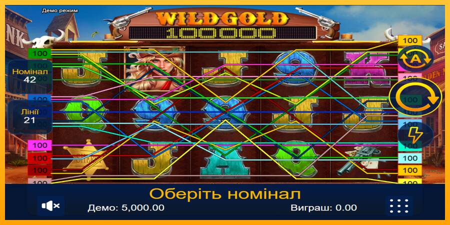 Wild Gold 100000 游戏机赚钱, 图片 1