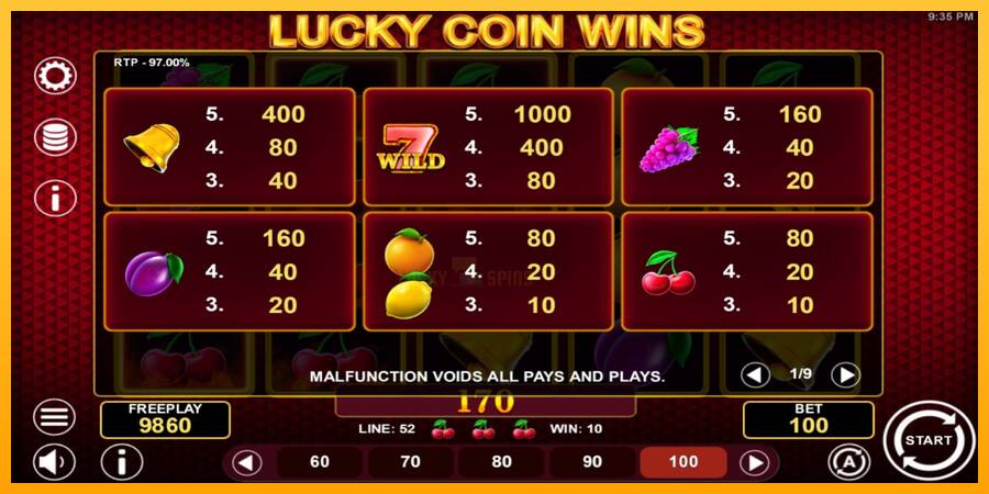 Lucky Coin Wins 游戏机赚钱, 图片 4