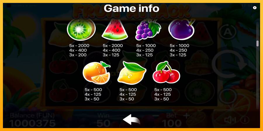 Fruit Attack 游戏机赚钱, 图片 6