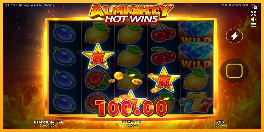 Almighty Hot Wins 游戏机赚钱, 图片 3