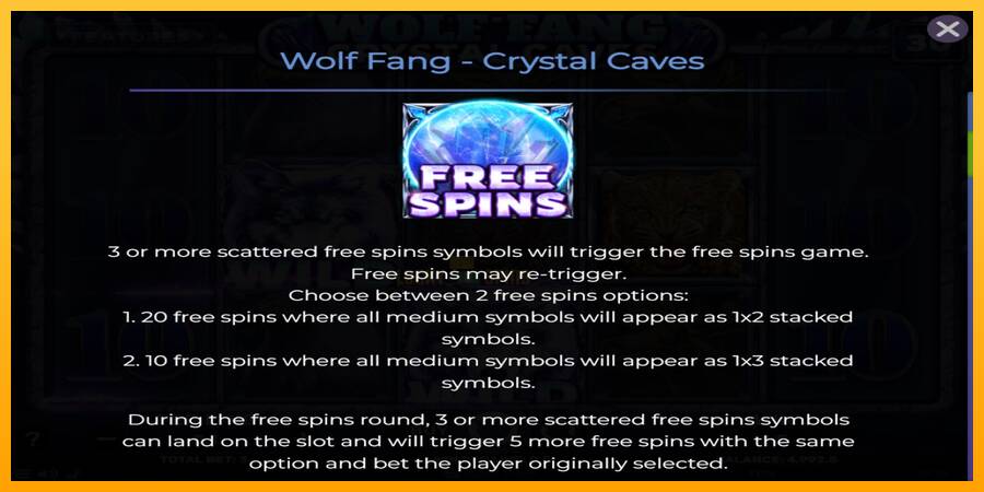 Wolf Fang - Crystal Caves 游戏机赚钱, 图片 5