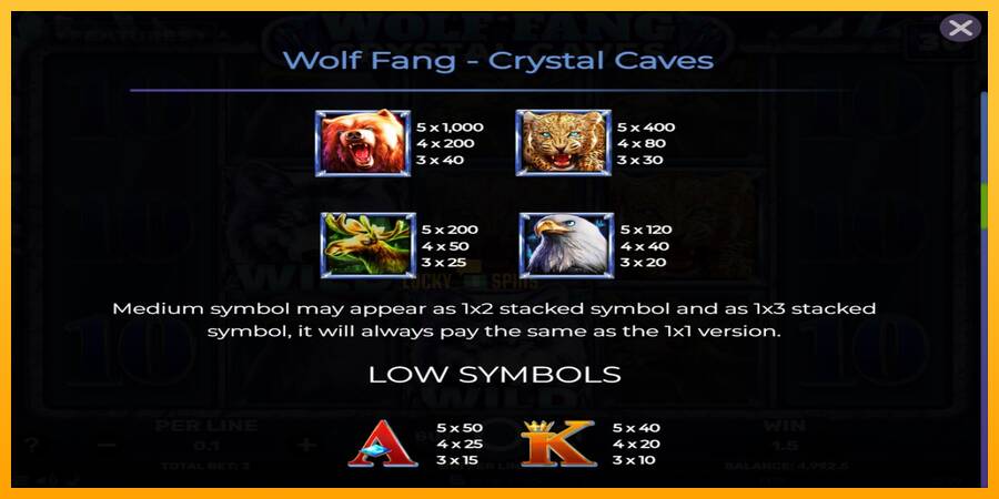 Wolf Fang - Crystal Caves 游戏机赚钱, 图片 6