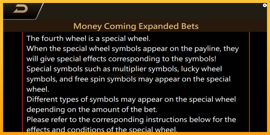 Money Coming 2 – Expanded Bets 游戏机赚钱, 图片 5