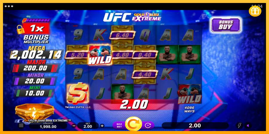 UFC Gold Blitz Extreme 游戏机赚钱, 图片 2