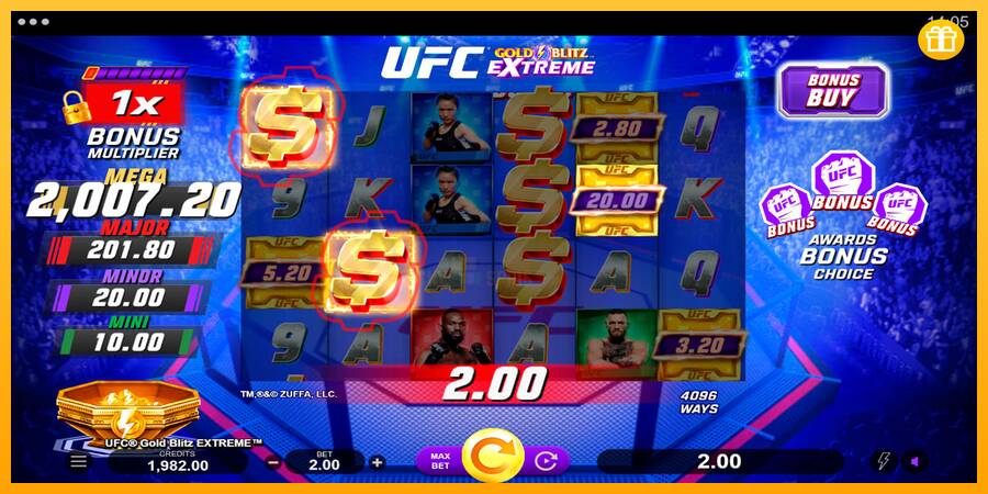 UFC Gold Blitz Extreme 游戏机赚钱, 图片 3