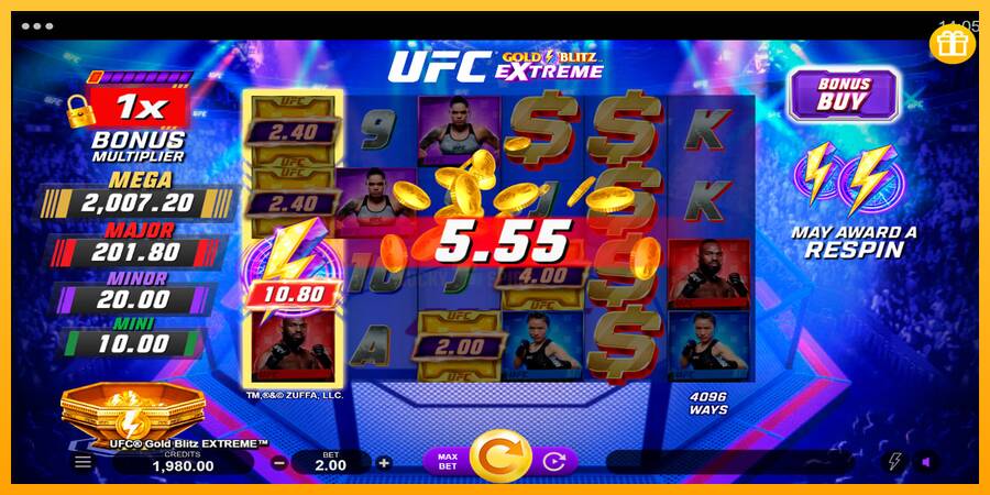 UFC Gold Blitz Extreme 游戏机赚钱, 图片 4