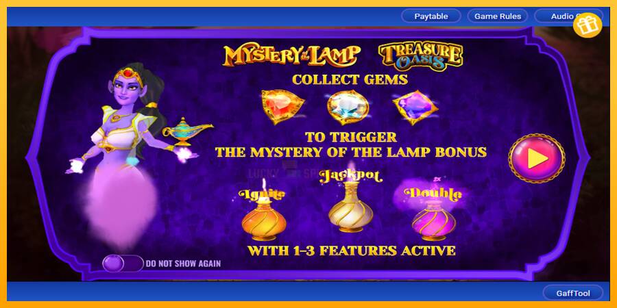 Mystery of the Lamp Treasure Oasis 游戏机赚钱, 图片 1