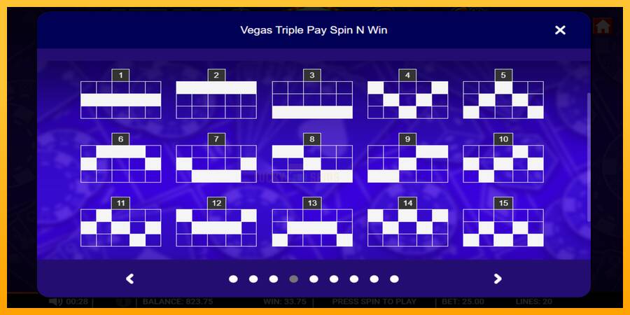 Vegas Triple Pay Spin n Win 游戏机赚钱, 图片 5