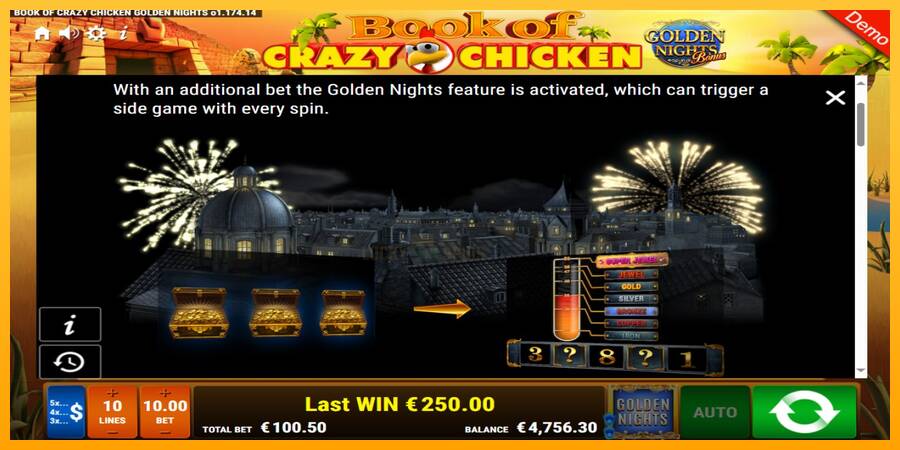 Book of Crazy Chicken Golden Nights 游戏机赚钱, 图片 6