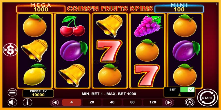 Coinsn Fruits Spins 游戏机赚钱, 图片 2