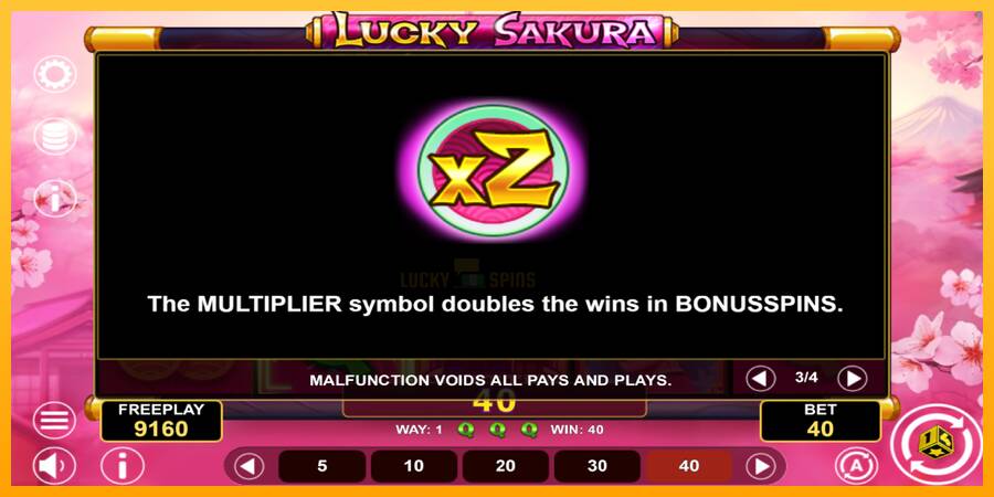 Lucky Sakura Win Spins 游戏机赚钱, 图片 7