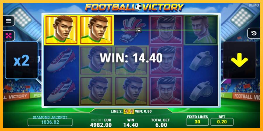 Football Victory 游戏机赚钱, 图片 3