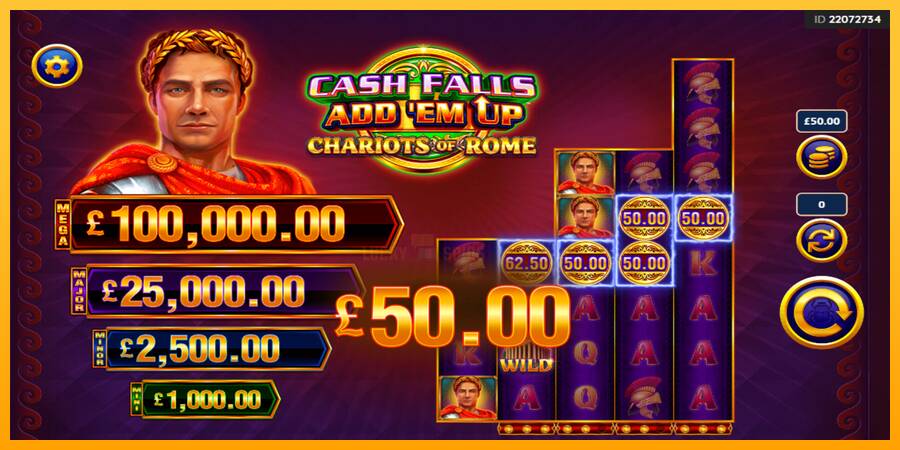 Cash Falls: Add Em Up Chariots of Rome 游戏机赚钱, 图片 3