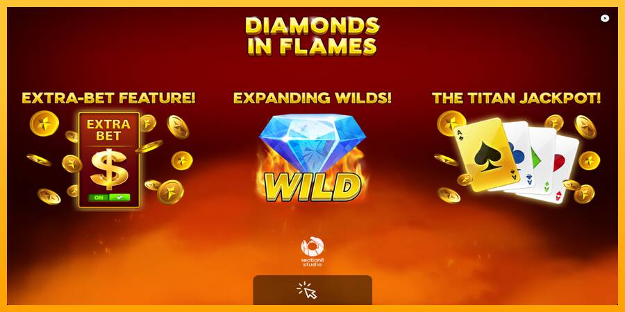 Diamonds in Flames 游戏机赚钱, 图片 1