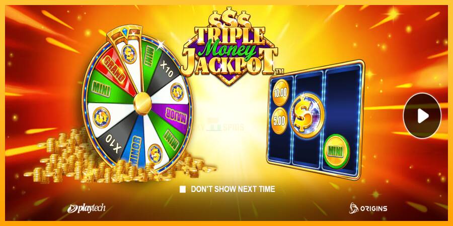 Triple Money Jackpot 游戏机赚钱, 图片 1