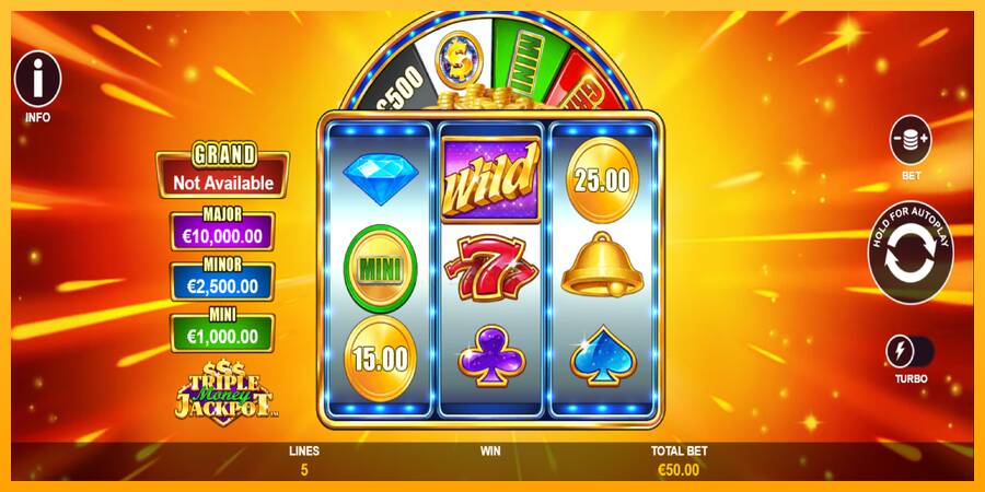 Triple Money Jackpot 游戏机赚钱, 图片 2