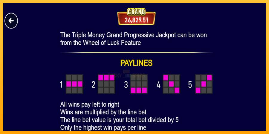 Triple Money Jackpot 游戏机赚钱, 图片 7