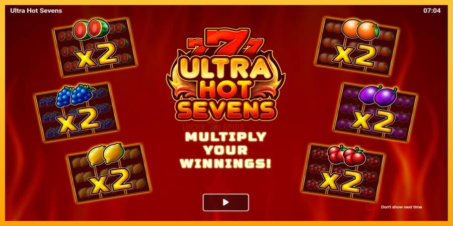 Ultra Hot Sevens 游戏机赚钱, 图片 1