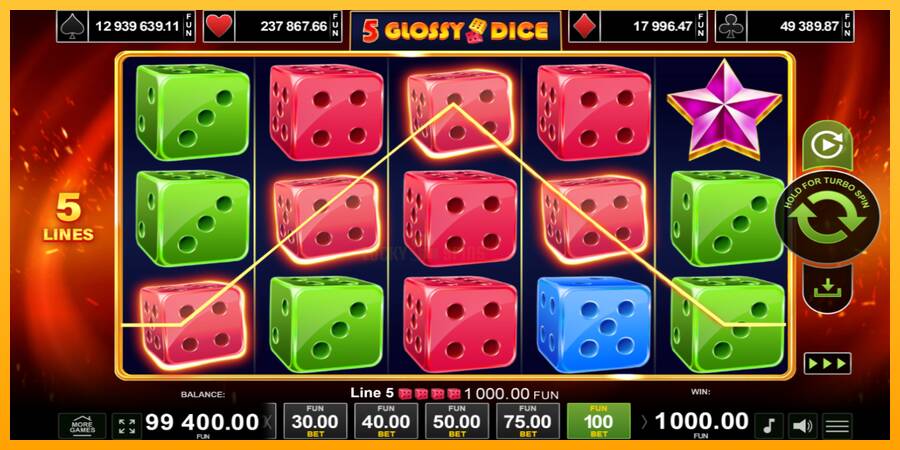 5 Glossy Dice 游戏机赚钱, 图片 4