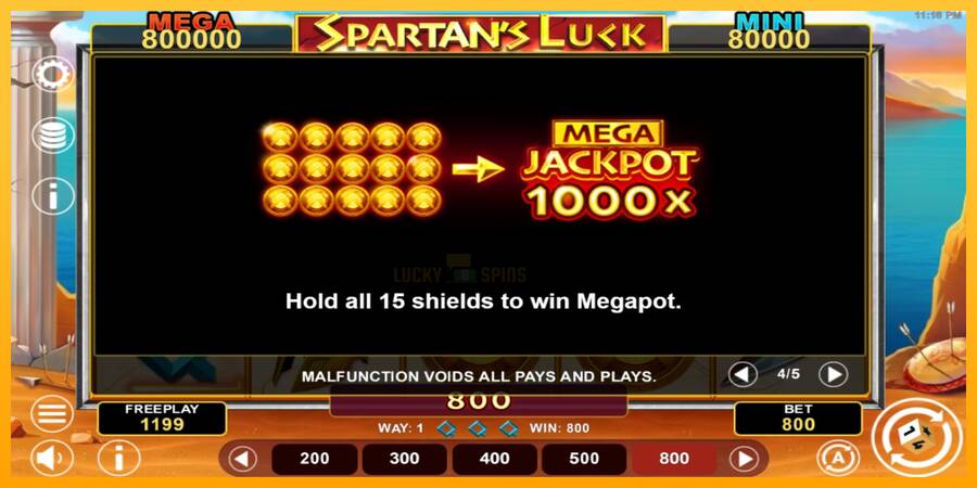 Spartans Luck Hold & Win 游戏机赚钱, 图片 7