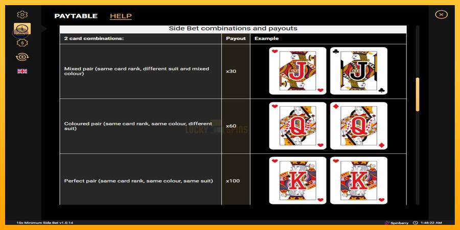 10x Minimum Side Bet 游戏机赚钱, 图片 3